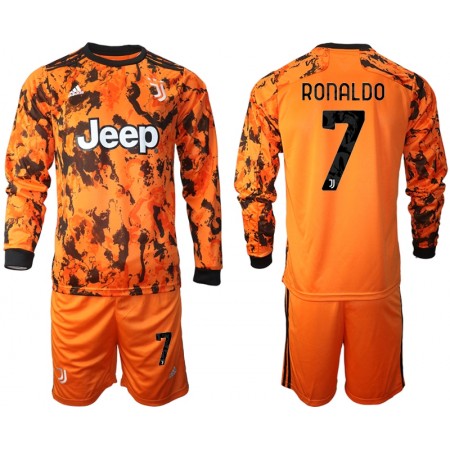 Billiga Fotbollströjor Juventus Cristiano Ronaldo 7 Barn Tredje tröja 2020/21 Långärmad